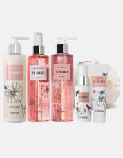 Pack Colonia + Crema Hidratante + Jabón Líquido + Colonia Mini + Crema de Manos + Esponja Flor