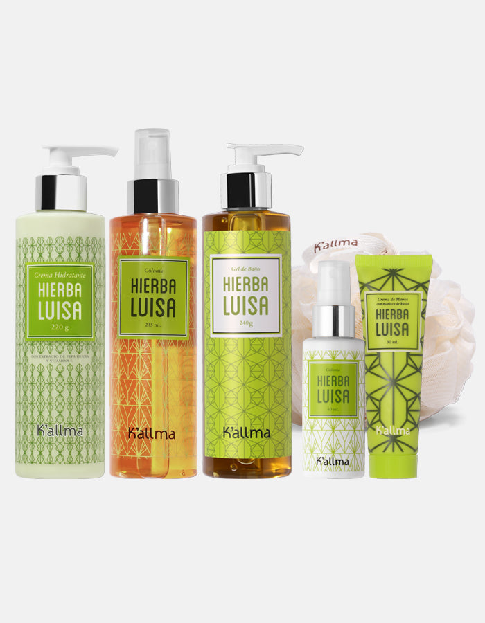Pack Colonia + Crema Hidratante + Jabón Líquido + Colonia Mini + Crema de Manos + Esponja Flor