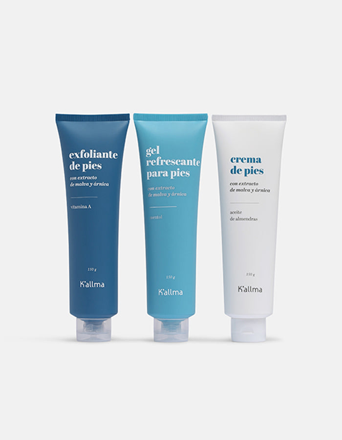 Pack Exfoliante de pies + Gel de pies + Crema de pies