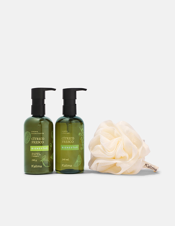 Pack Crema Hidratante + Jabón Líquido + Esponja