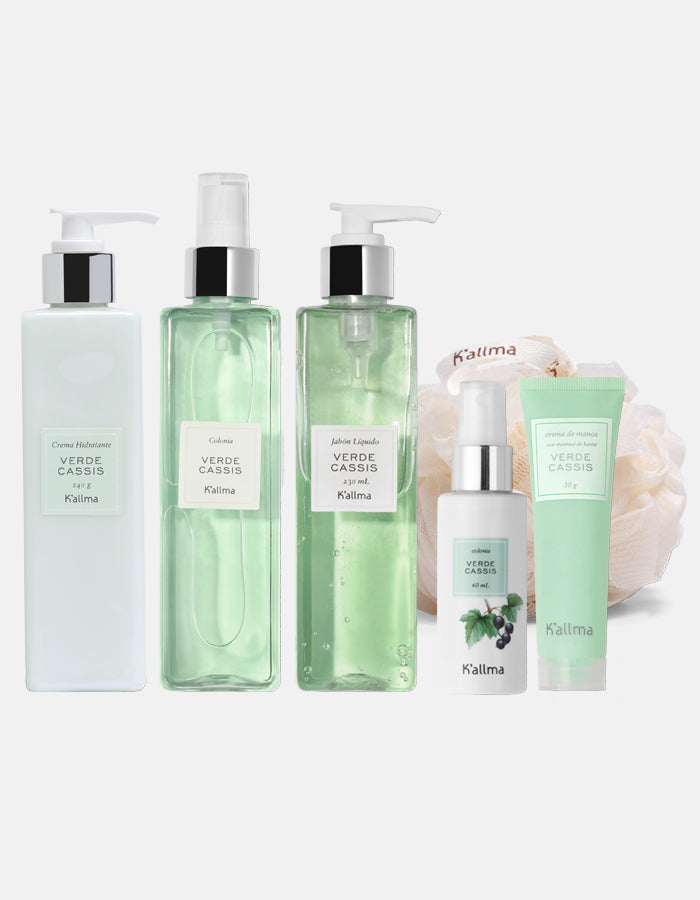 Pack Colonia + Crema Hidratante + Jabón Líquido + Colonia Mini + Crema de Manos + Esponja Flor
