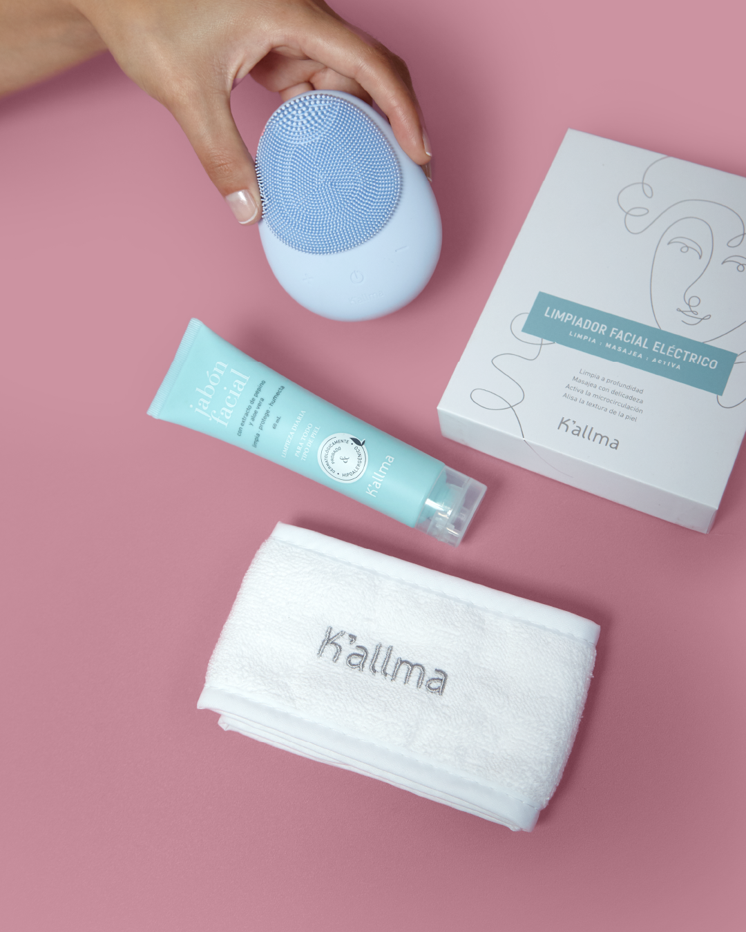 Pack Mamá Limpiador electrico + Jabón facial mini + Vincha