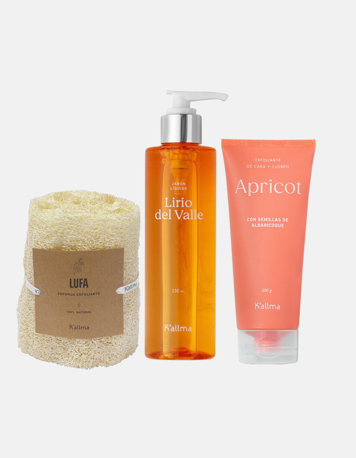 Pack Exfoliante + Jabon Líquido + Lufa