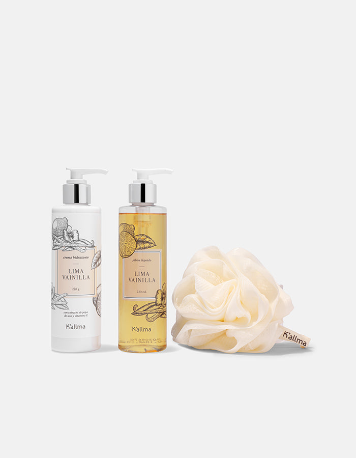 Pack Crema Hidratante + Jabón Líquido + Esponja Flor