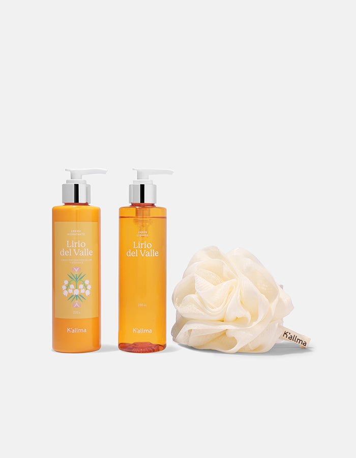 Pack Crema Hidratante + Jabón Líquido + Esponja Flor