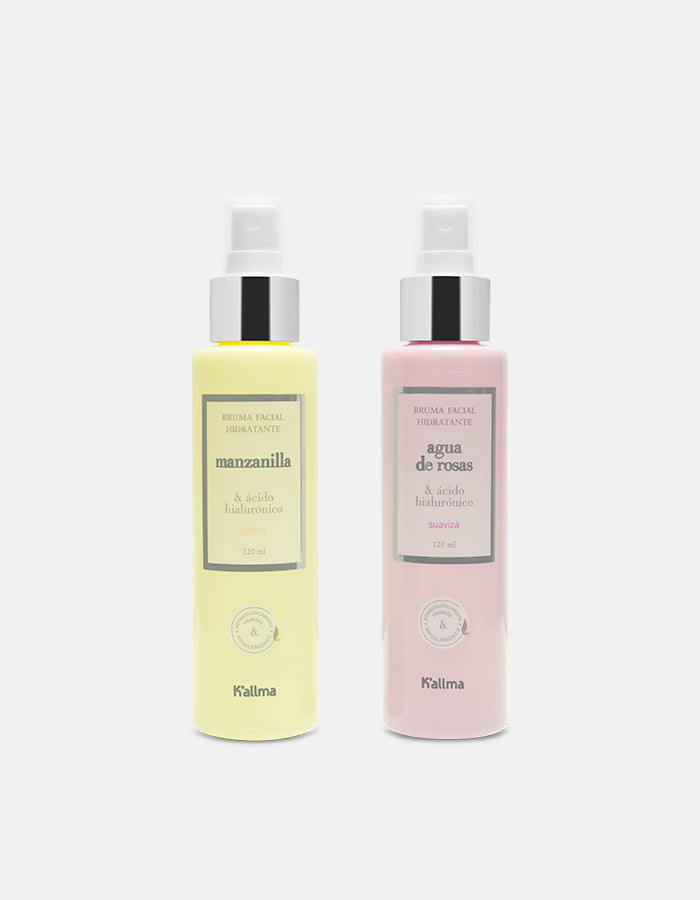 Duo Bruma Facial Hidratante Manzanilla + Agua de Rosas