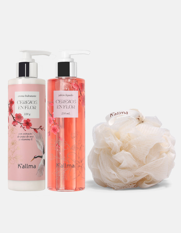 Pack Crema Hidratante + Jabón Líquido + Esponja