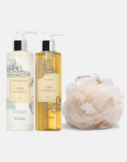 Pack Crema Hidratante + Jabón Líquido + Esponja