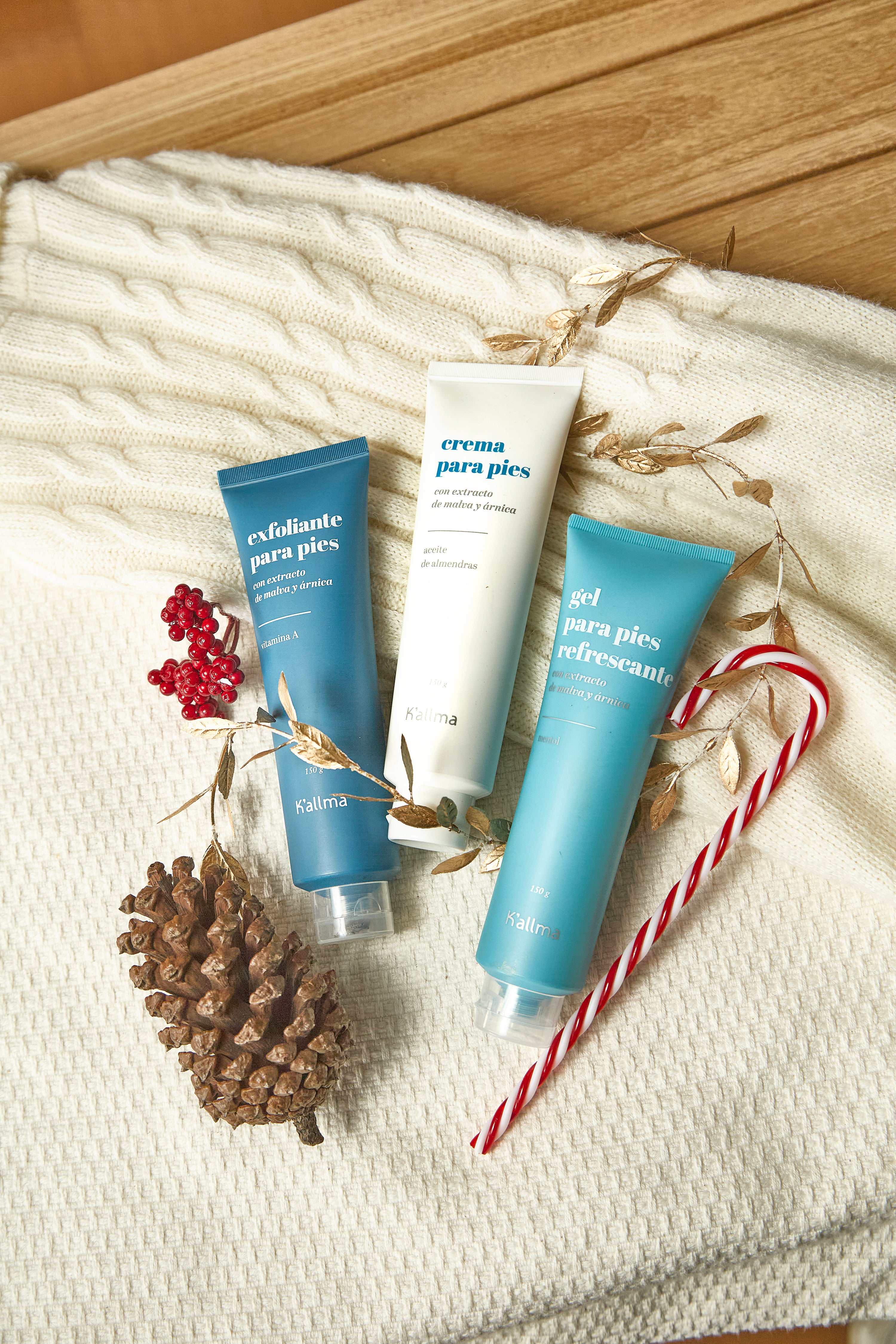 Pack Navidad Crema de pies + Gel de pies + Exfoliante de pies