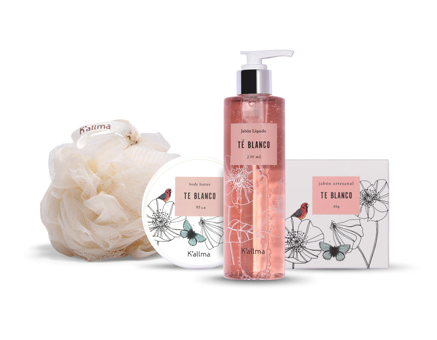 Pack body butter mini + jabon liquido + jabon artesanal + esponja